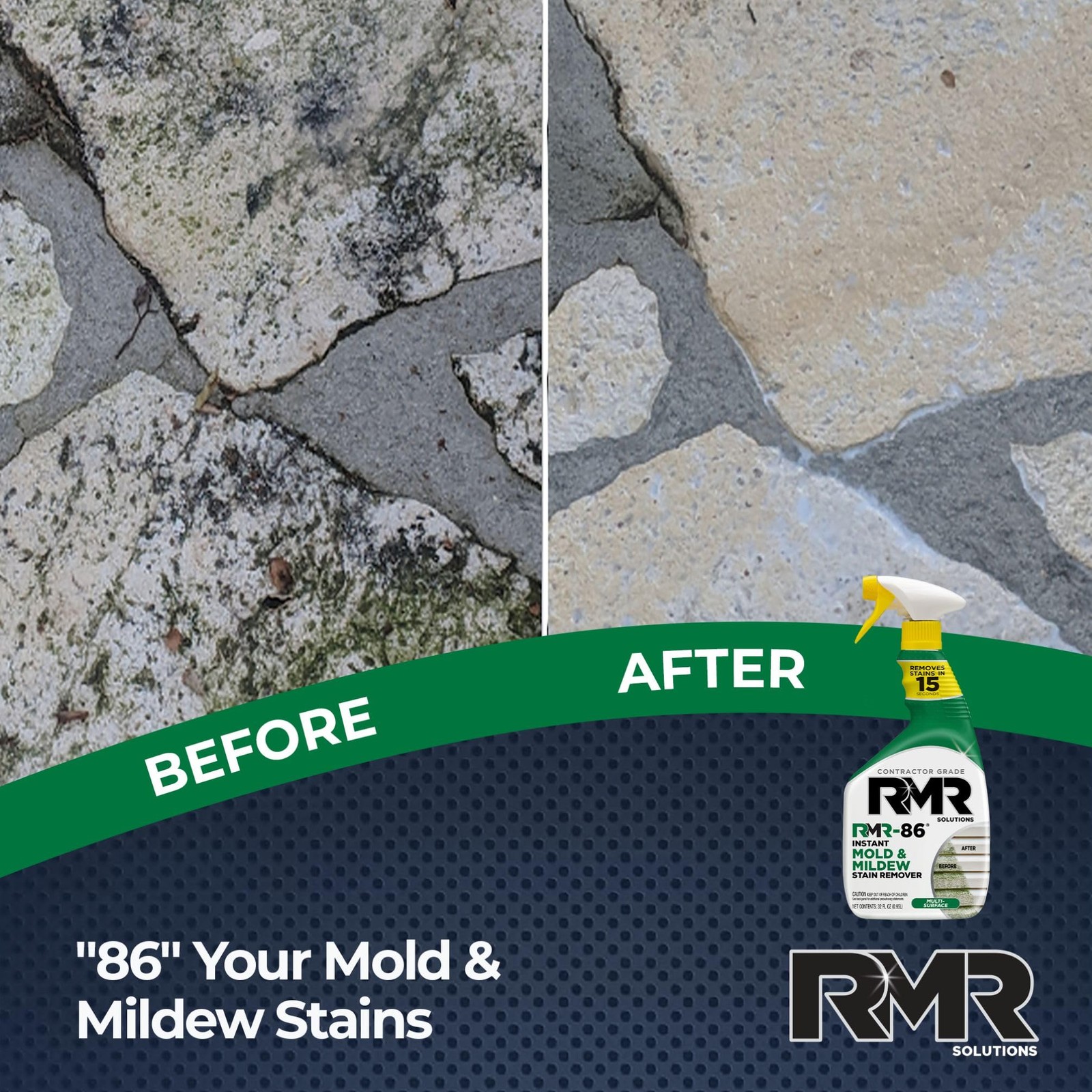 RMR-86 Instant Mold and Mildew Stain Remover 30 Fl Oz (Pack of 1), clear