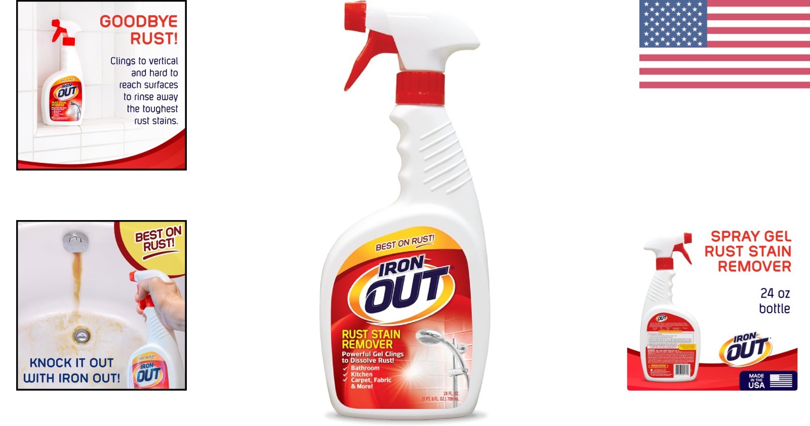 24 Oz Rust Stain Remover Gel – Versatile Solution for Indoor and Outdoor Use