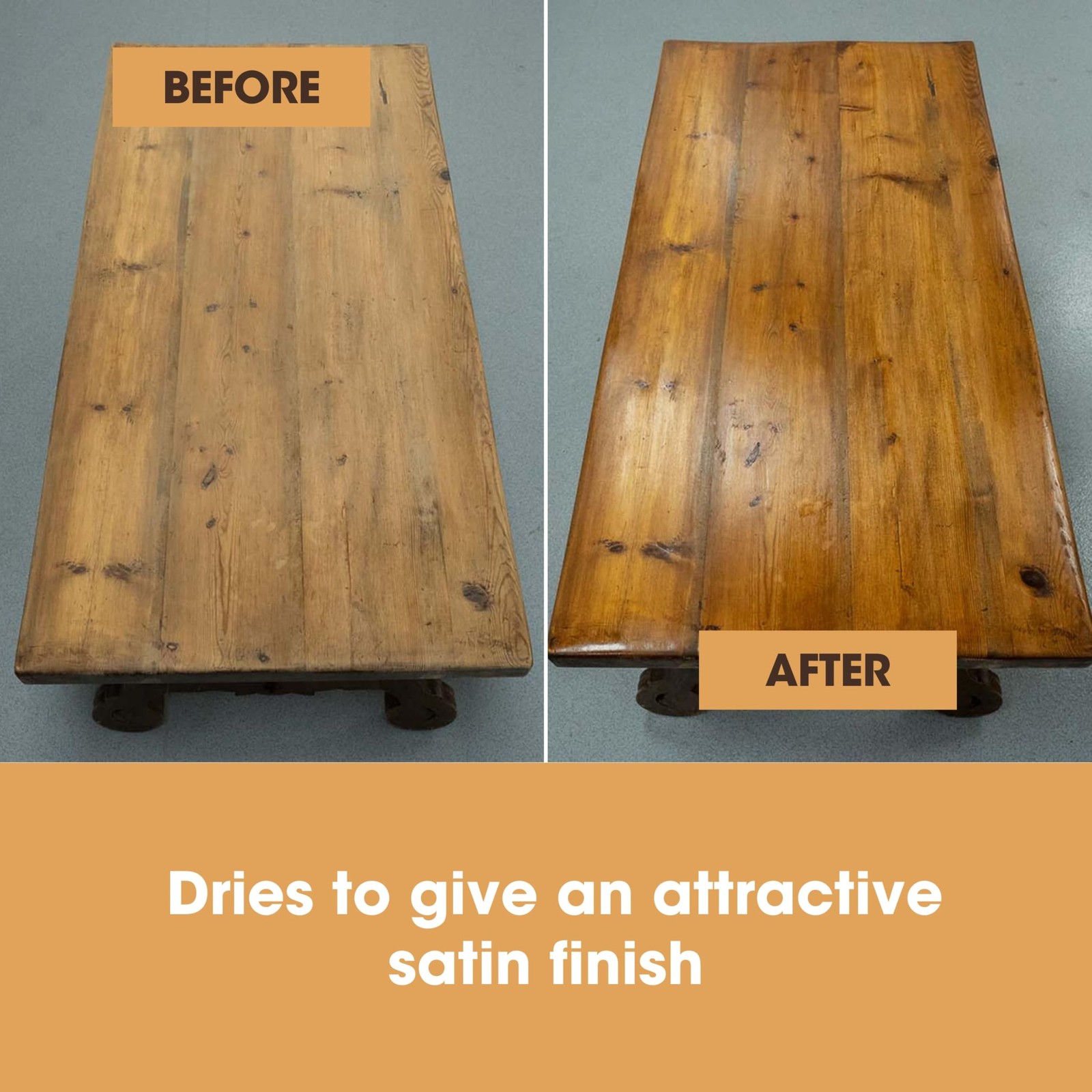 Wood Wax & Polish – Natural Beeswax & Orange Oil Wood Conditioner – Restores …