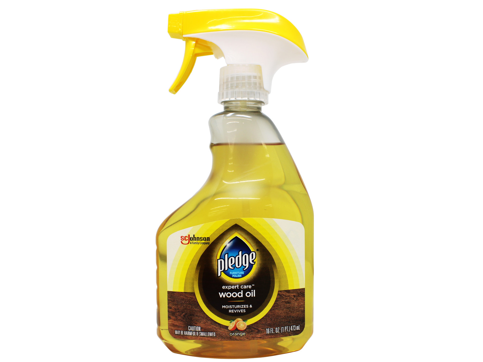 Pledge Wood Oil, Expert Care Moisturizes & Revives with Orange Scent, 16 oz