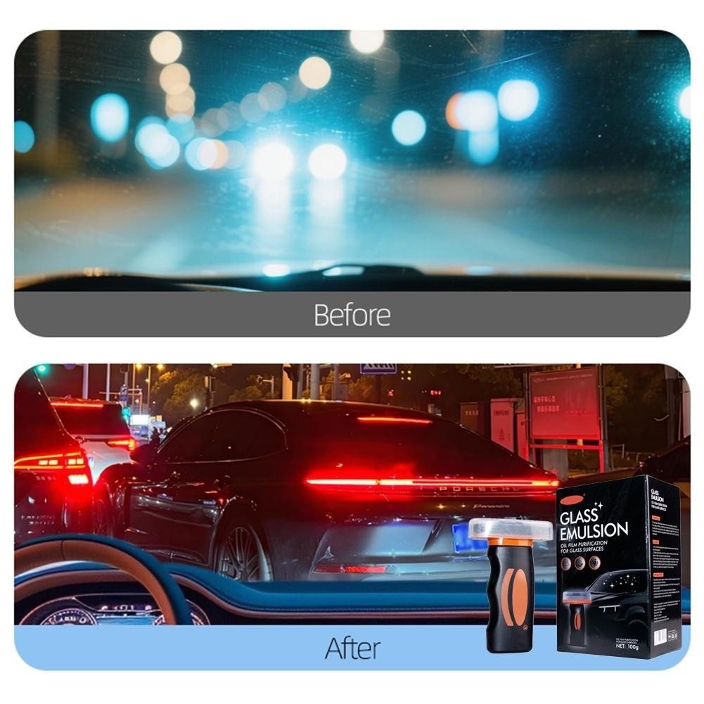 Glass Guard Cleaner, Car Window Glass Oil Film Remover Windshield Glass Cleaner