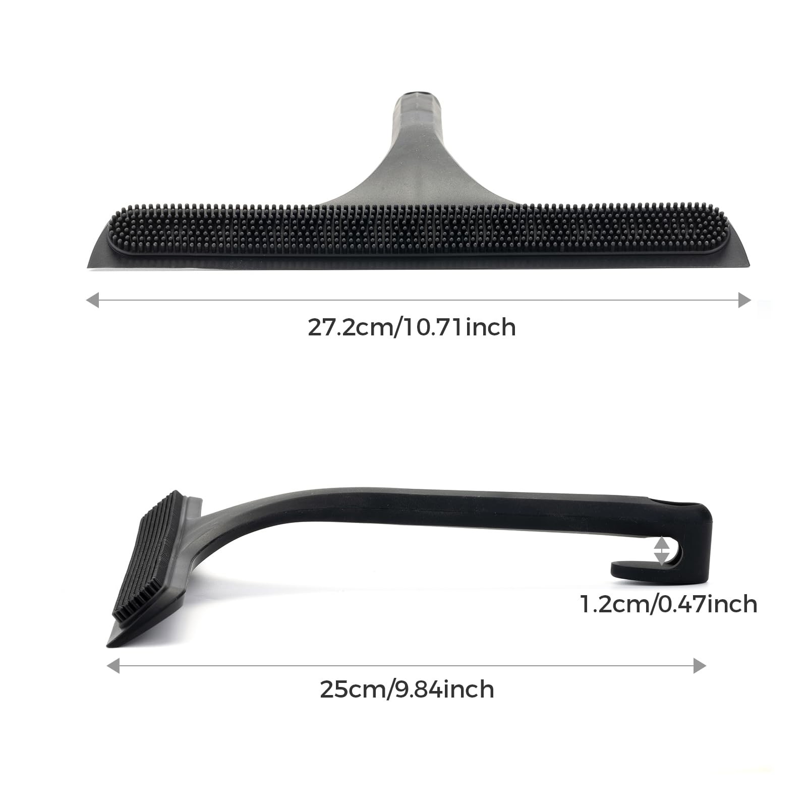 10.7“ Wide All-Purpose Squeegee for Glass Doors for Bathroom Glass with Hook