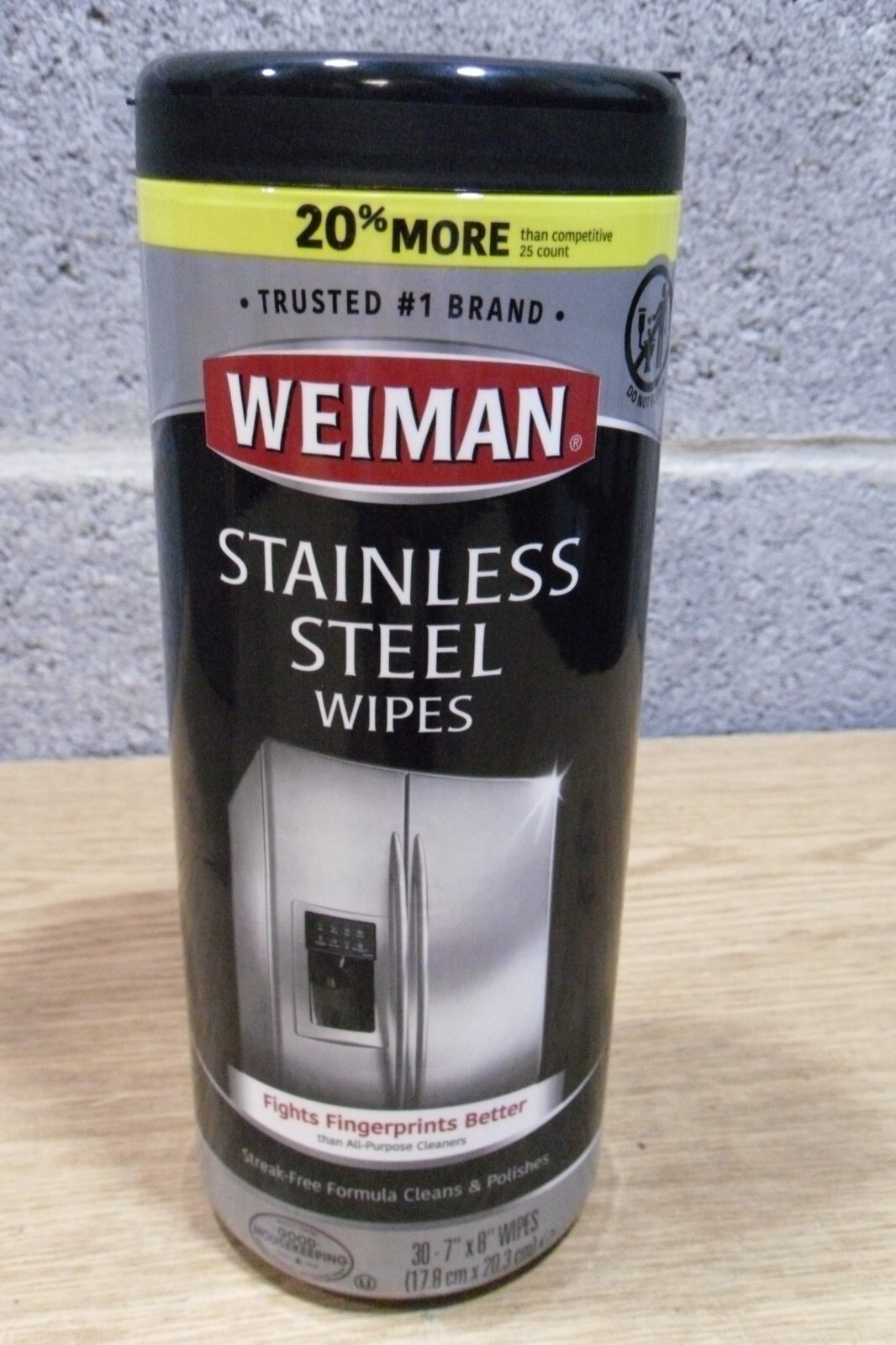 Weiman Stainless Steel 4PK-30 Count Wipes-Total 120 Wipes