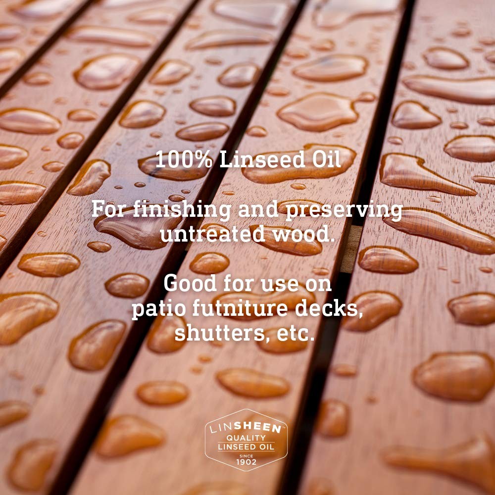 Raw Linseed Oil Flaxseed Wood Treatment Conditioner Rejuvenate Restore 32 oz