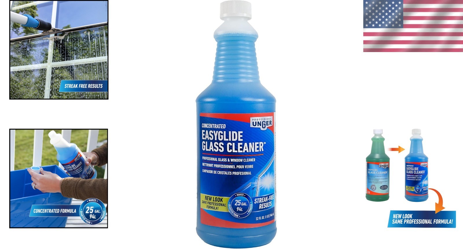 Eco-Friendly Streak-Free Glass Cleaner Concentrate, 32 oz – Safe for All Glass