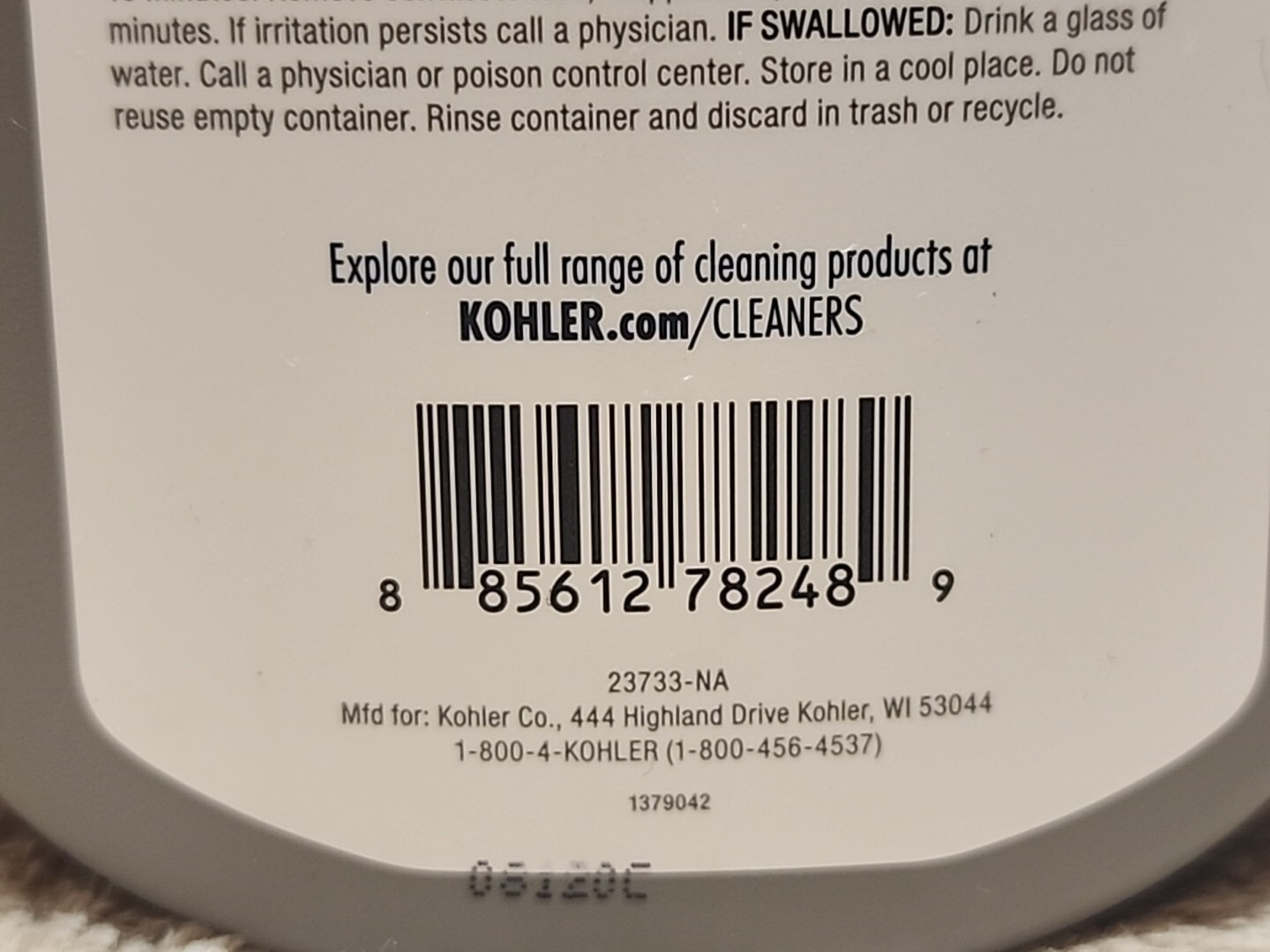 Lot of 3: Kohler-EC23733-NA Sterling Vikrell Cleaner, 28 Fl Oz