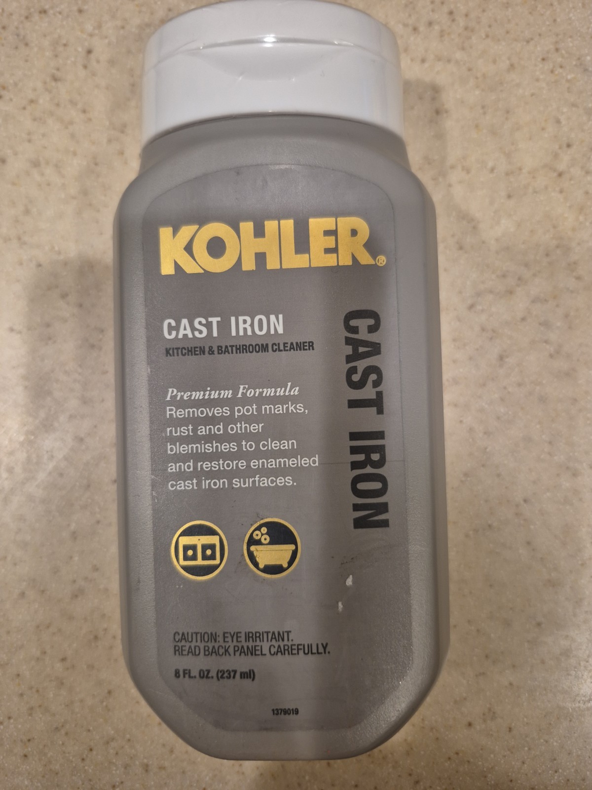 KOHLER Cast Iron Cleaner, For Kitchen and Bathroom, 8 oz Bottle, FREE SHIPPING