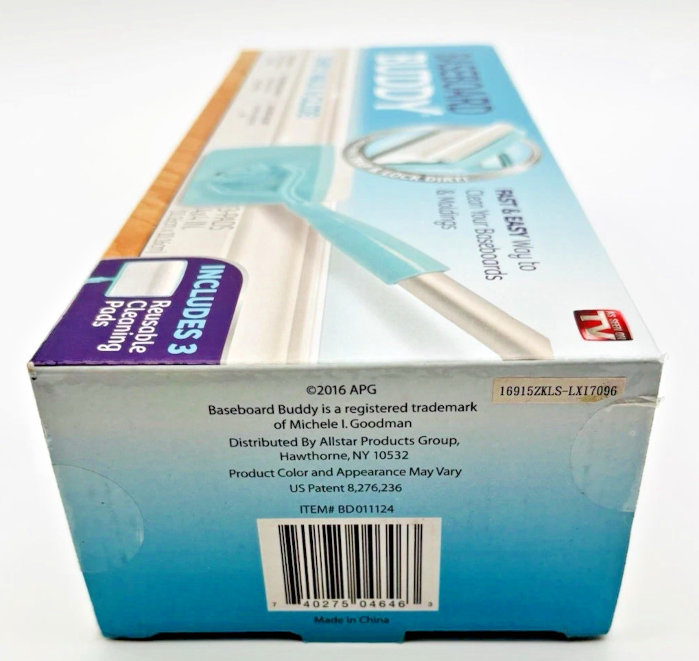Baseboard Buddy Baseboard Cleaner Includes 3 Reusable Pads – As Seen On TV