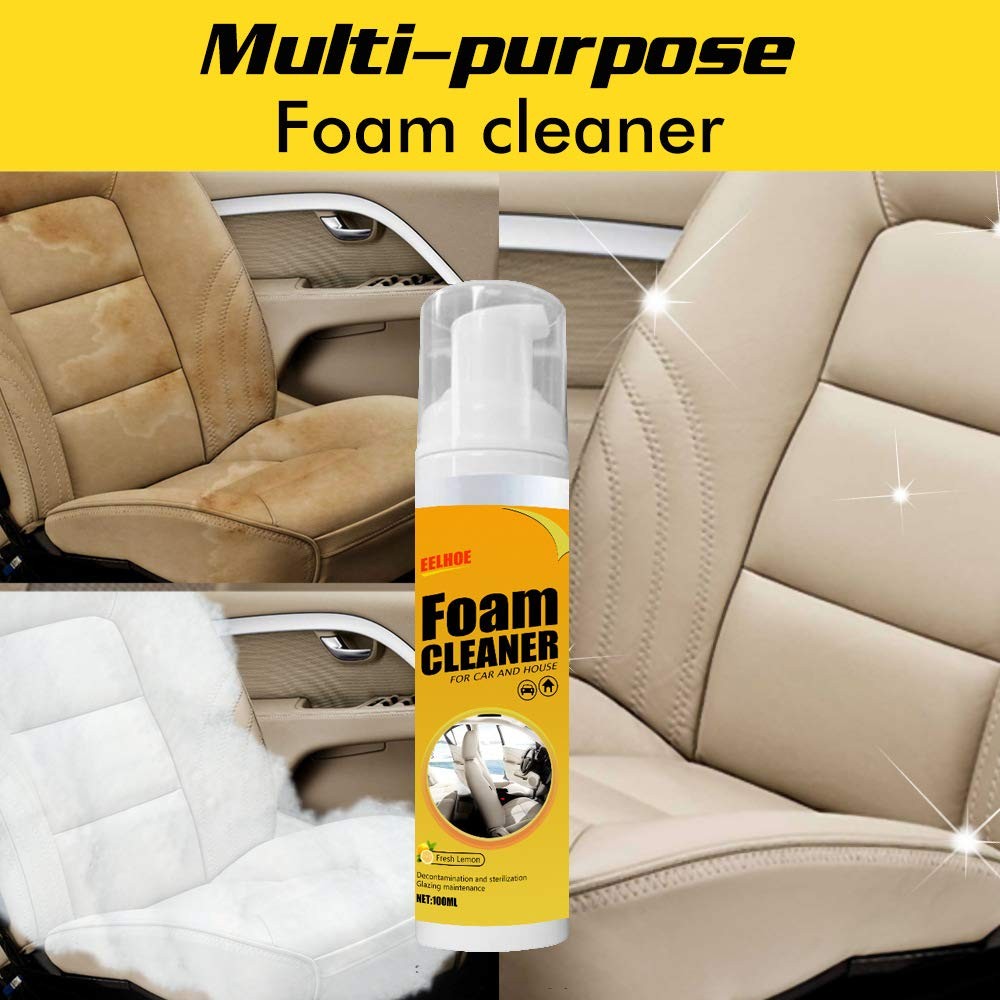 2Pcs Multipurpose Foam Cleaner Spray 100ml, Foam Cleaner for car and House Le…