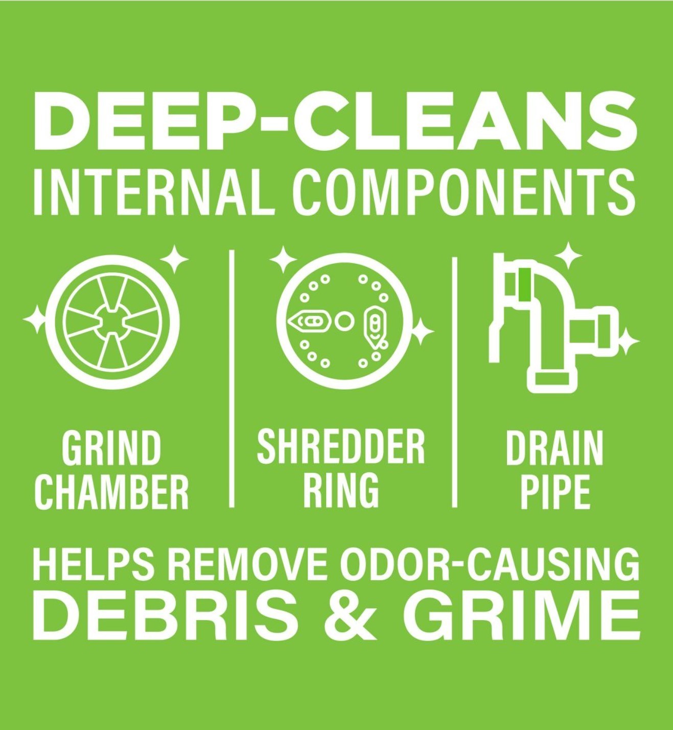 Garbage Disposal Cleaner, Helps Power Away Odor Causing Bacteria,