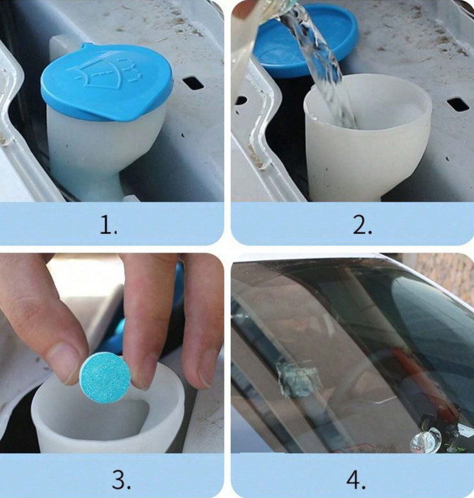 20-Pack Concentrated Windshield Washer Fluid Tablets – Car Cleaning Solution NEW