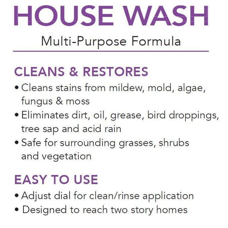 Multi Purpose House Wash Cleaner Bio Safe Siding Roof Gutters Concrete Wood New