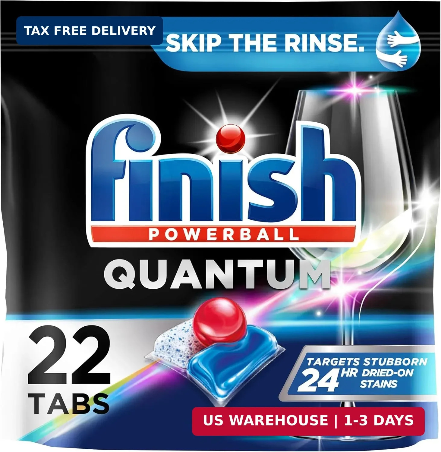 Finish Quantum Dishwasher Pods, No Pre-Rinse Dishwasher Detergent Soap Removes 2