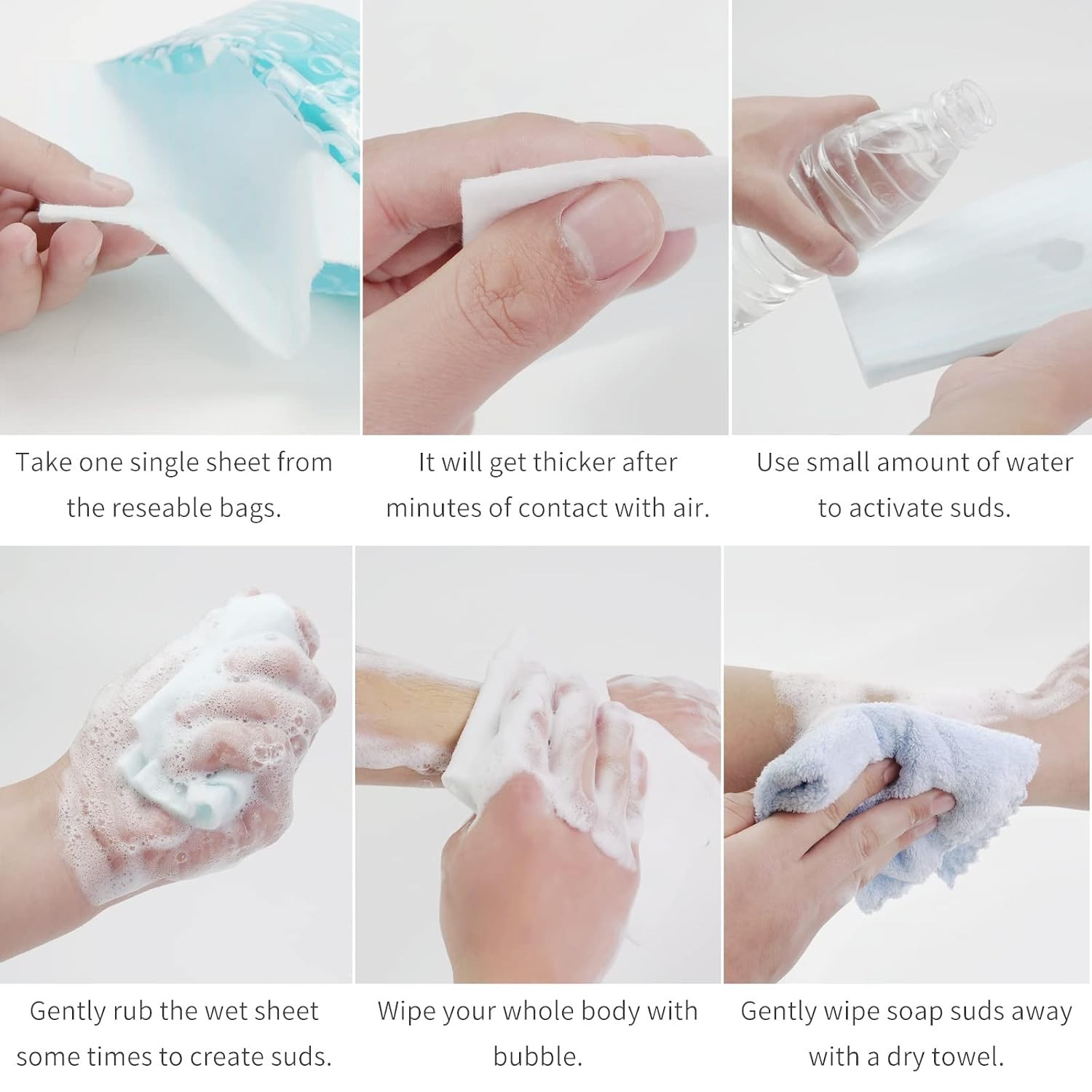 3 Packs of Residue-Free Bathing Wipes – Ideal for Campers & Elderly Care