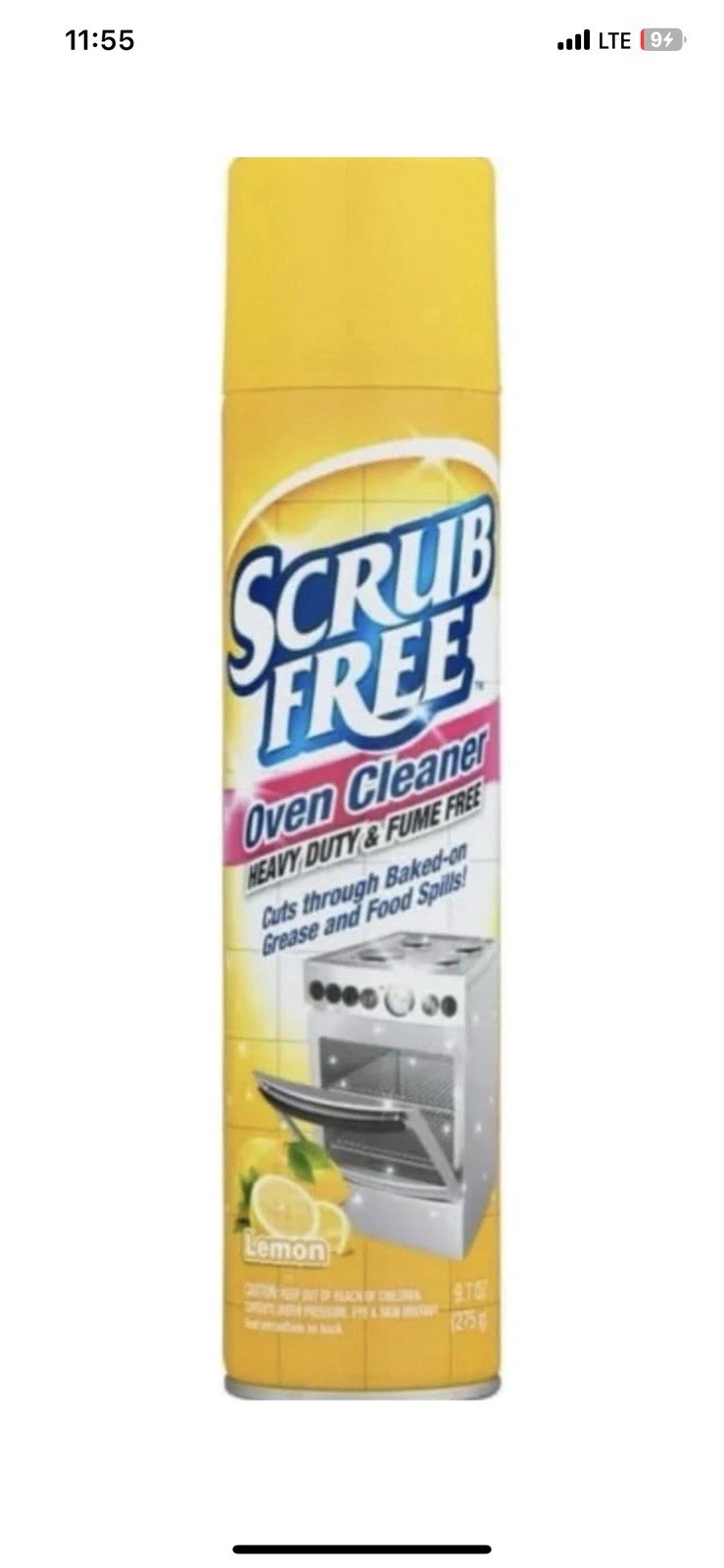 Scrub Free Oven Cleaner
