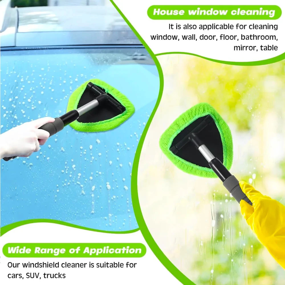 Windshield Cleaner Wand Microfiber Car Inside Window Cleaning Tool Anti Fog 2025