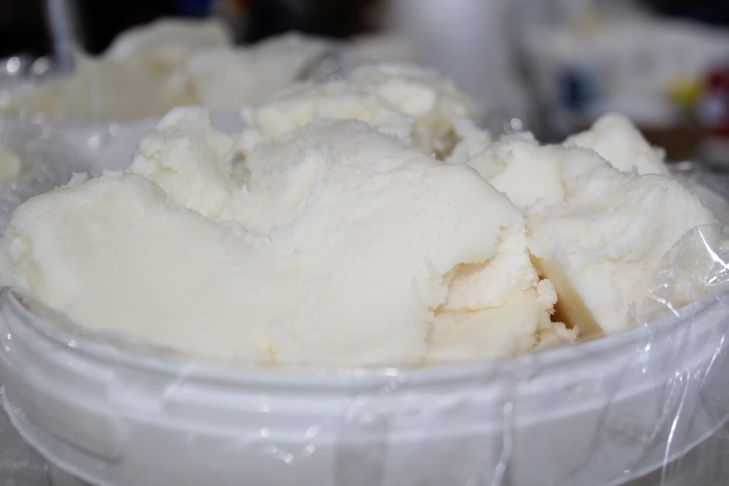 3CAYG 5lb Pail White Refined Shea Butter Deoderized Skin and Hair Body Butter