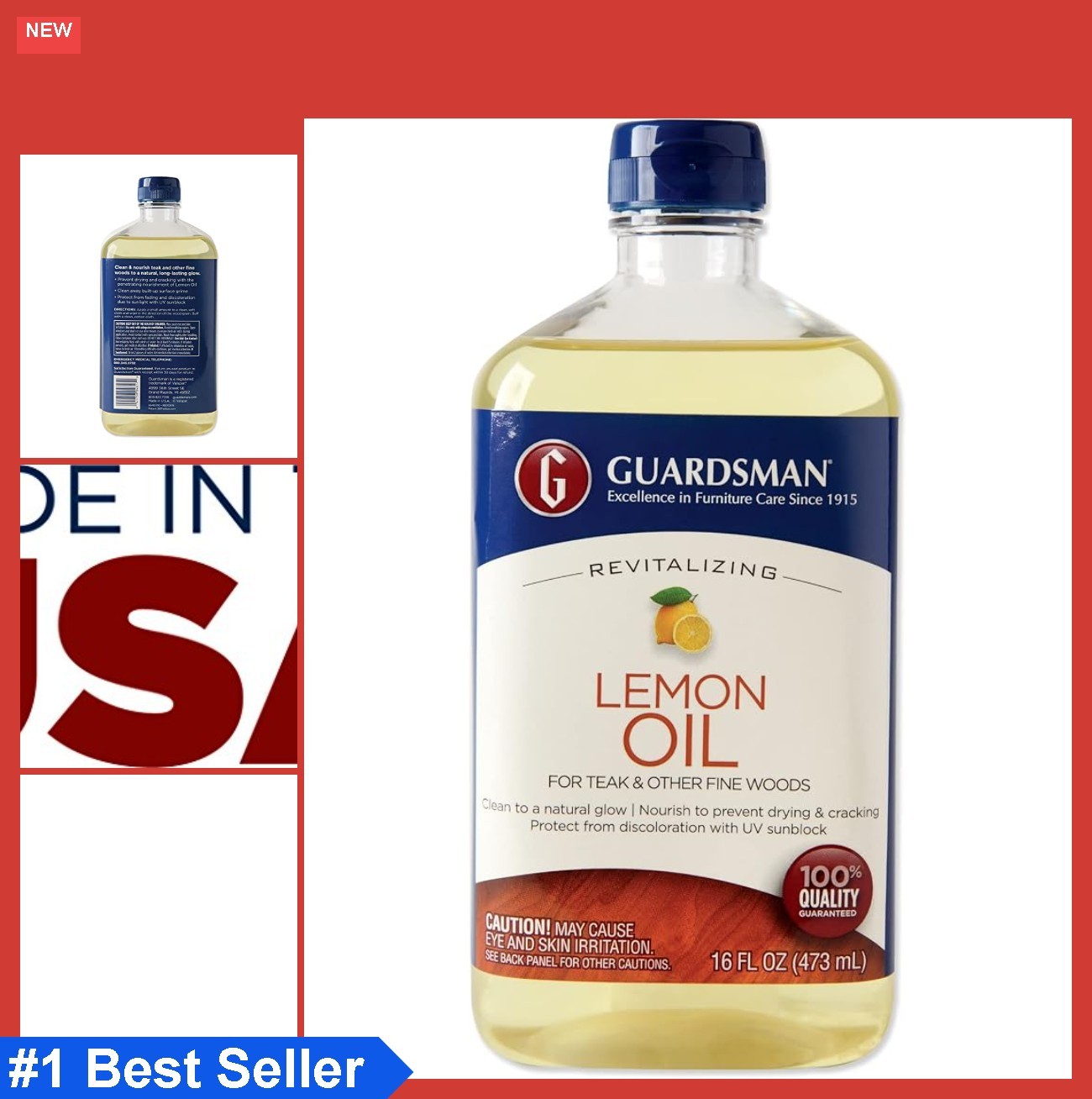 Revitalizing Lemon Oil Teak Furniture Cleaner Protects Wood Polish Restores