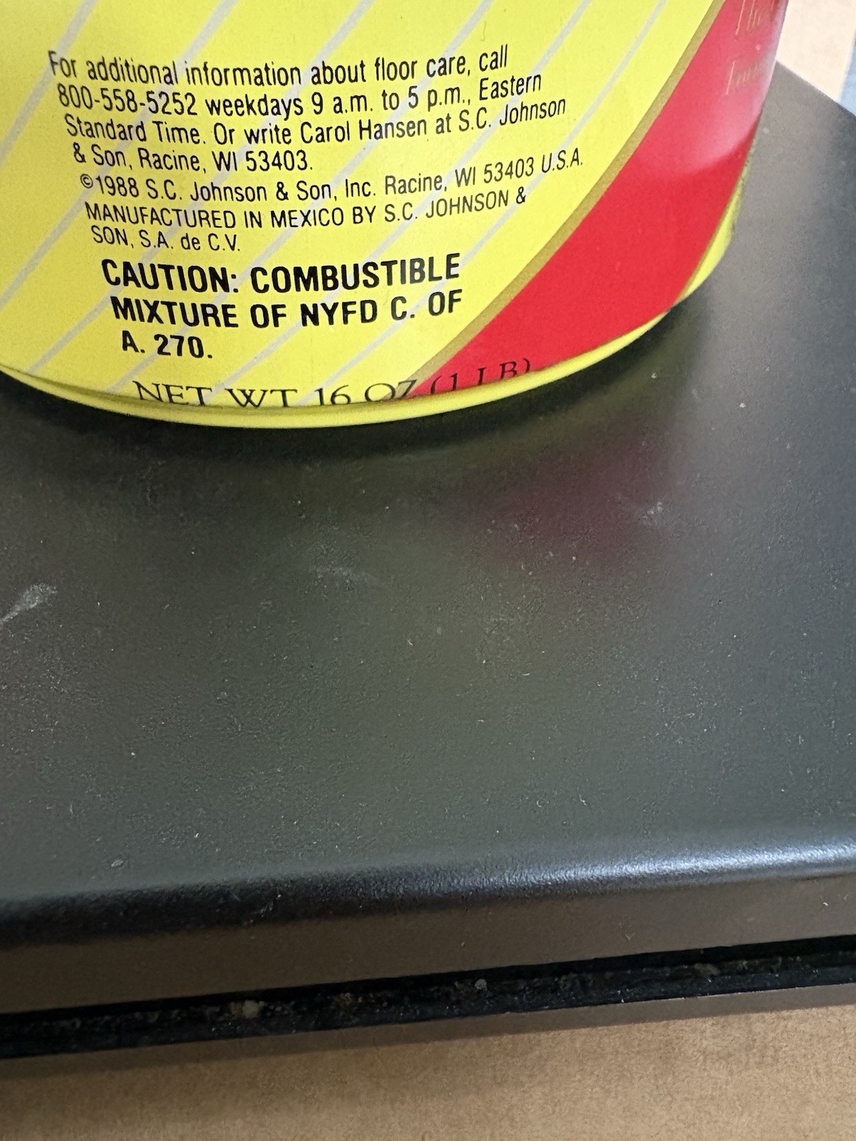 SC Johnson Paste Wax The Original Formula, 16 oz (1 lb) Discontinued 85-90% Full