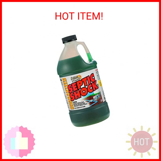 Instant Power Septic Shock – Septic Tank Treatment, Drain Cleaner Liquid Clog Re