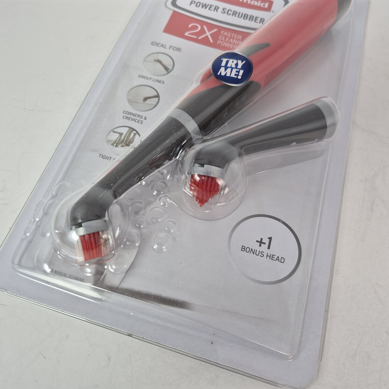 Rubbermaid Reveal Power Scrubber Cordless Battery-powered Scrub Brush Extra Head