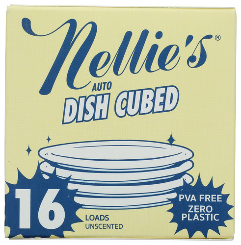 Nellie’s All Natural Auto Dish Tabs Dish Cubed 16 Count Pack of 16