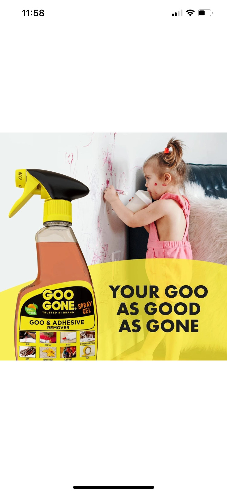 Goo Gone Original Spray Gel – 12 fl. oz