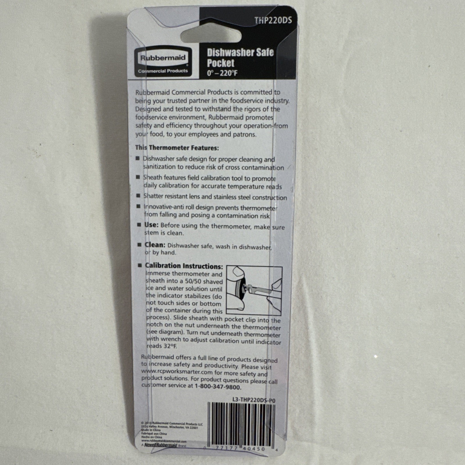Rubbermaid Cooking Thermometer Industrial Strength THP220DS