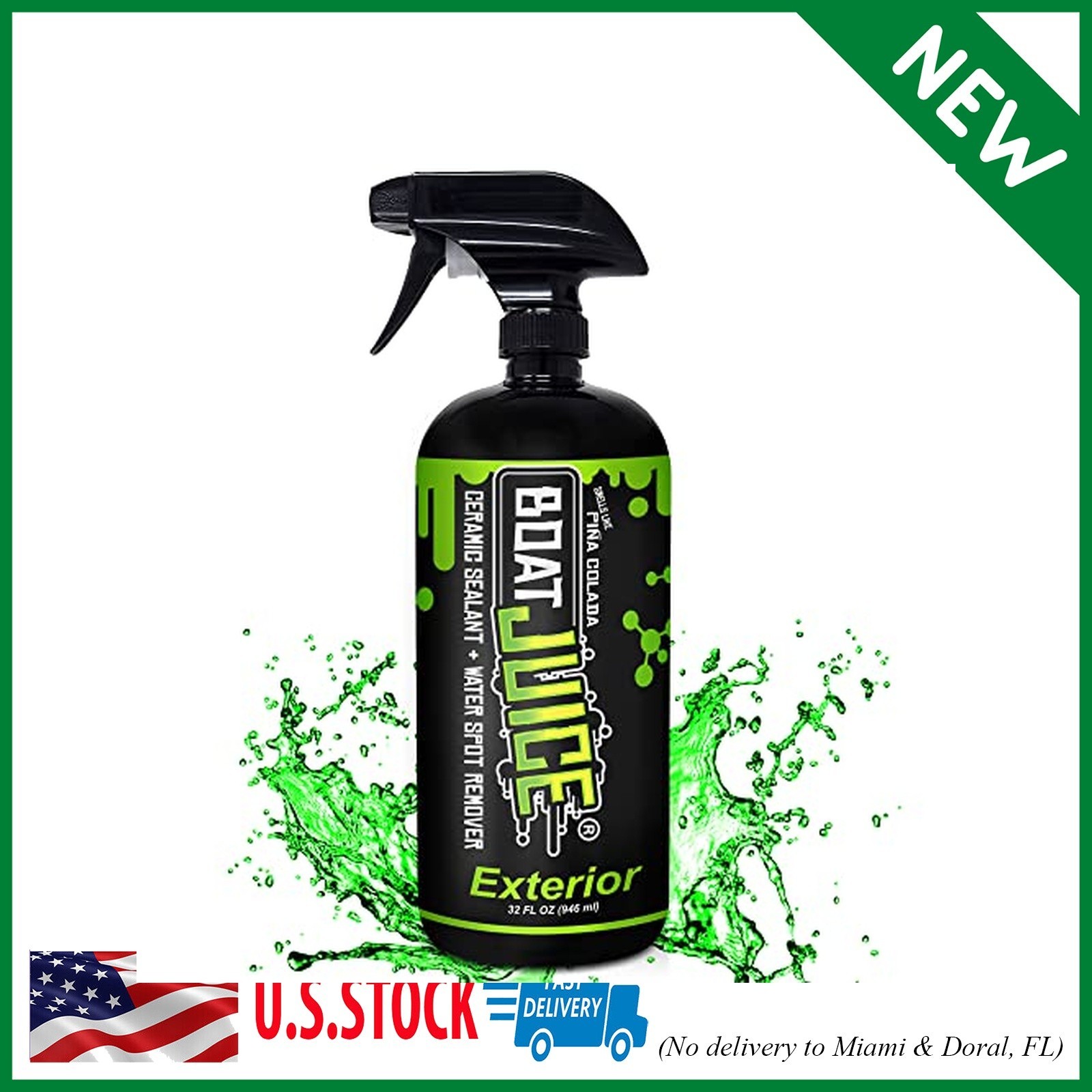Boat Juice 32 Oz Spray Cleaner And Sio2 Ceramic Sealant For Glossy Finish