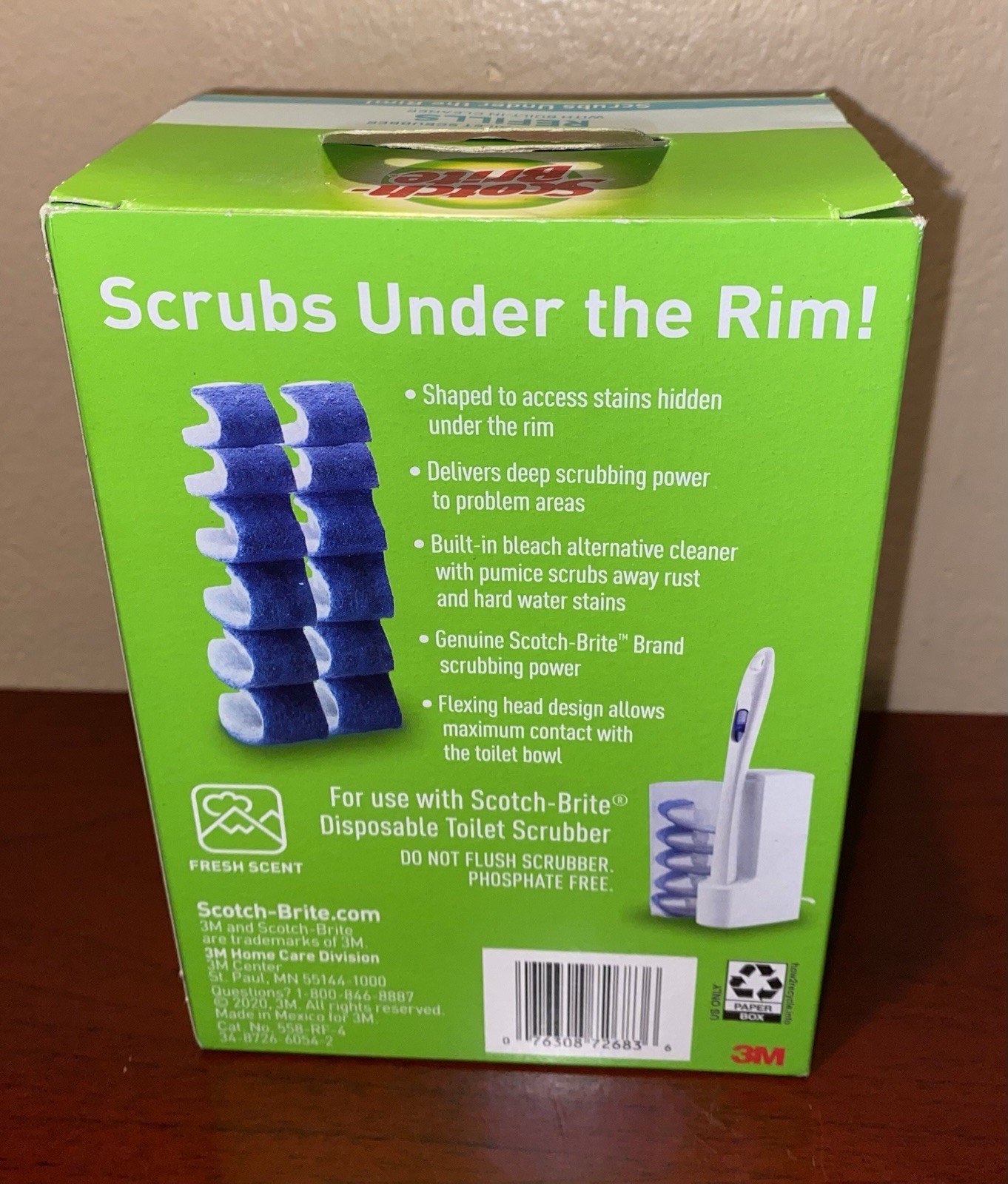 Scotch Brite Disposable Toilet Scrubber Refill Built in Cleaner 10 Pack Lot of 2