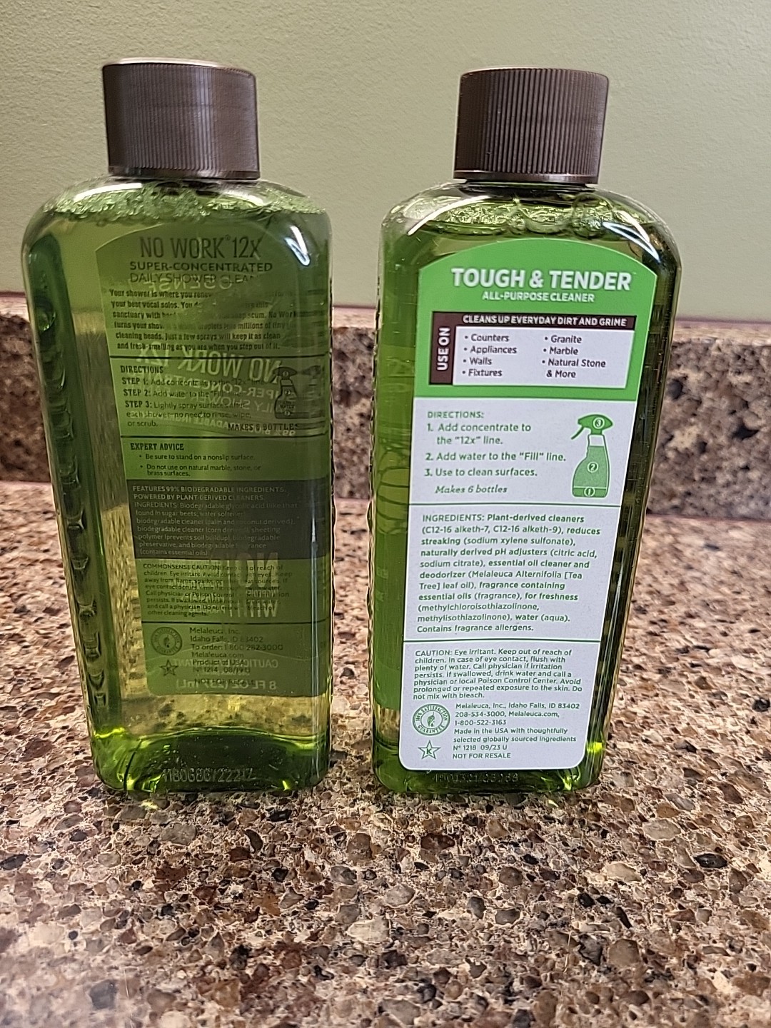 Melaleuca Tough & Tender 12x-No Work 12x Shower Cleaner Concentrate 8oz NEW