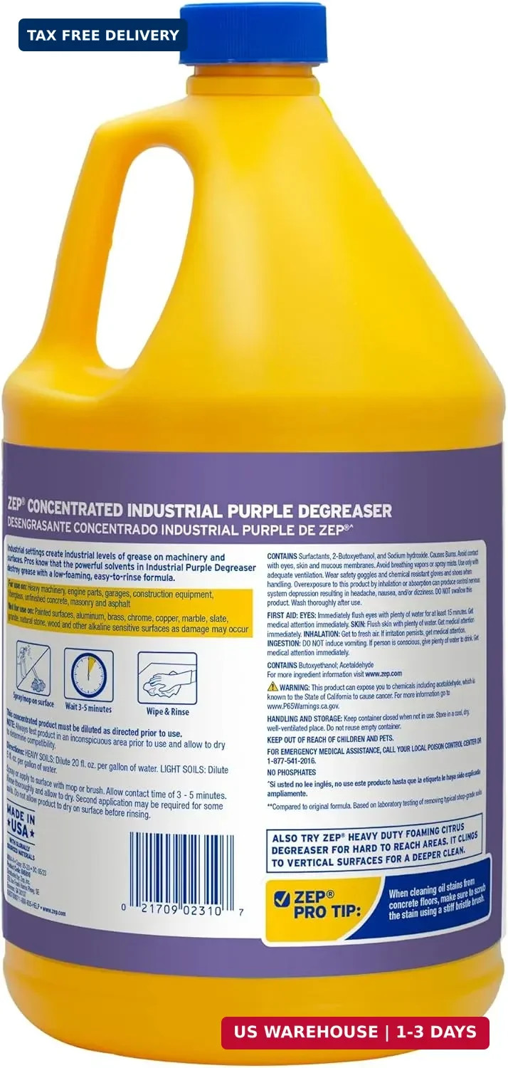 Zep Industrial Purple Cleaner and Degreaser Concentrate – 1 Gallon (Case of 4) R