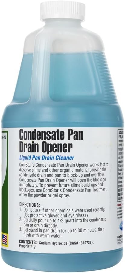 ComStar Condensate Pan Drain Opener 1/2 Gal AC Drain Cleaner & Odor Eliminator