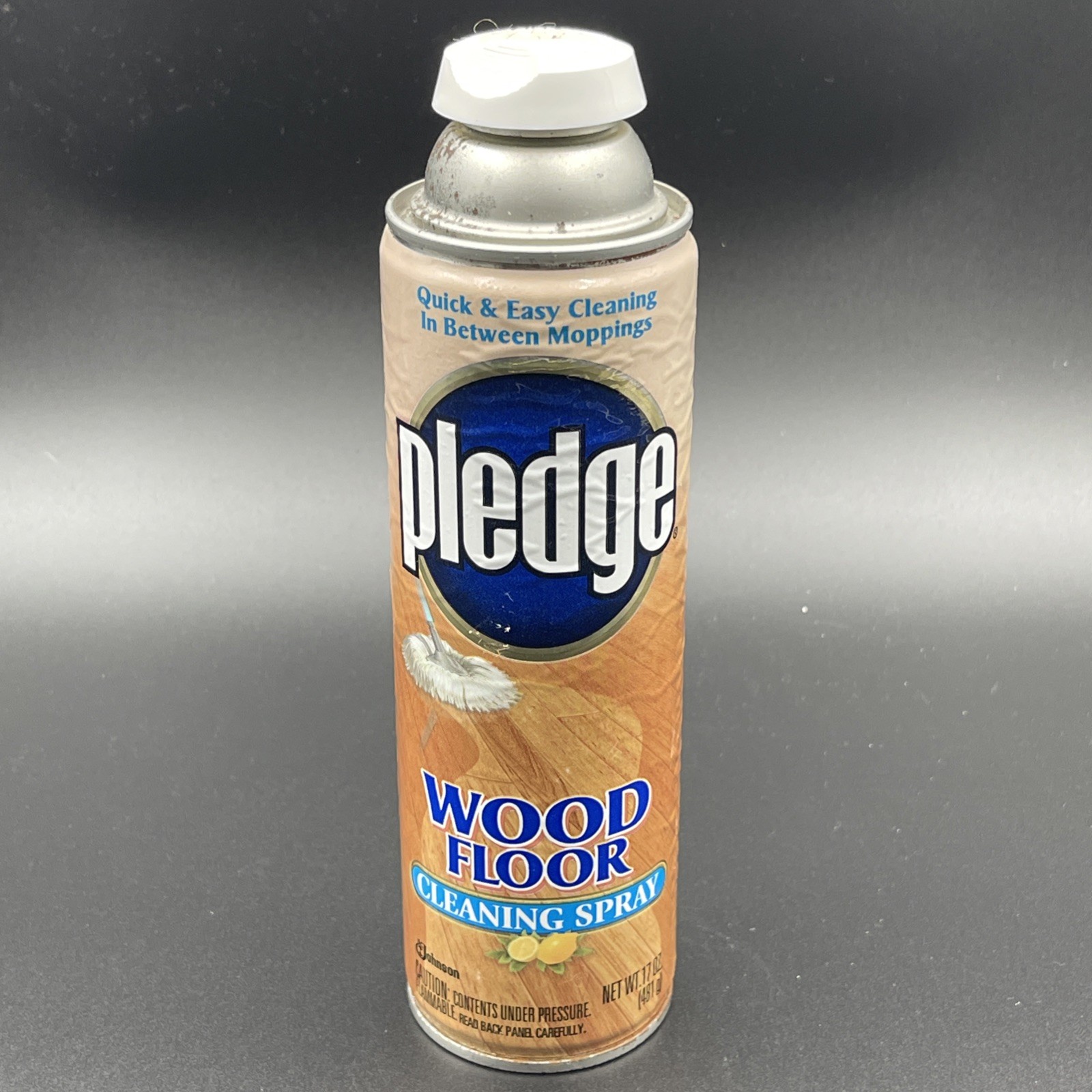 VINTAGE 1998 Pledge 17 oz. Wood Floor Cleaning Spray DISCONTINUED ~Half Full