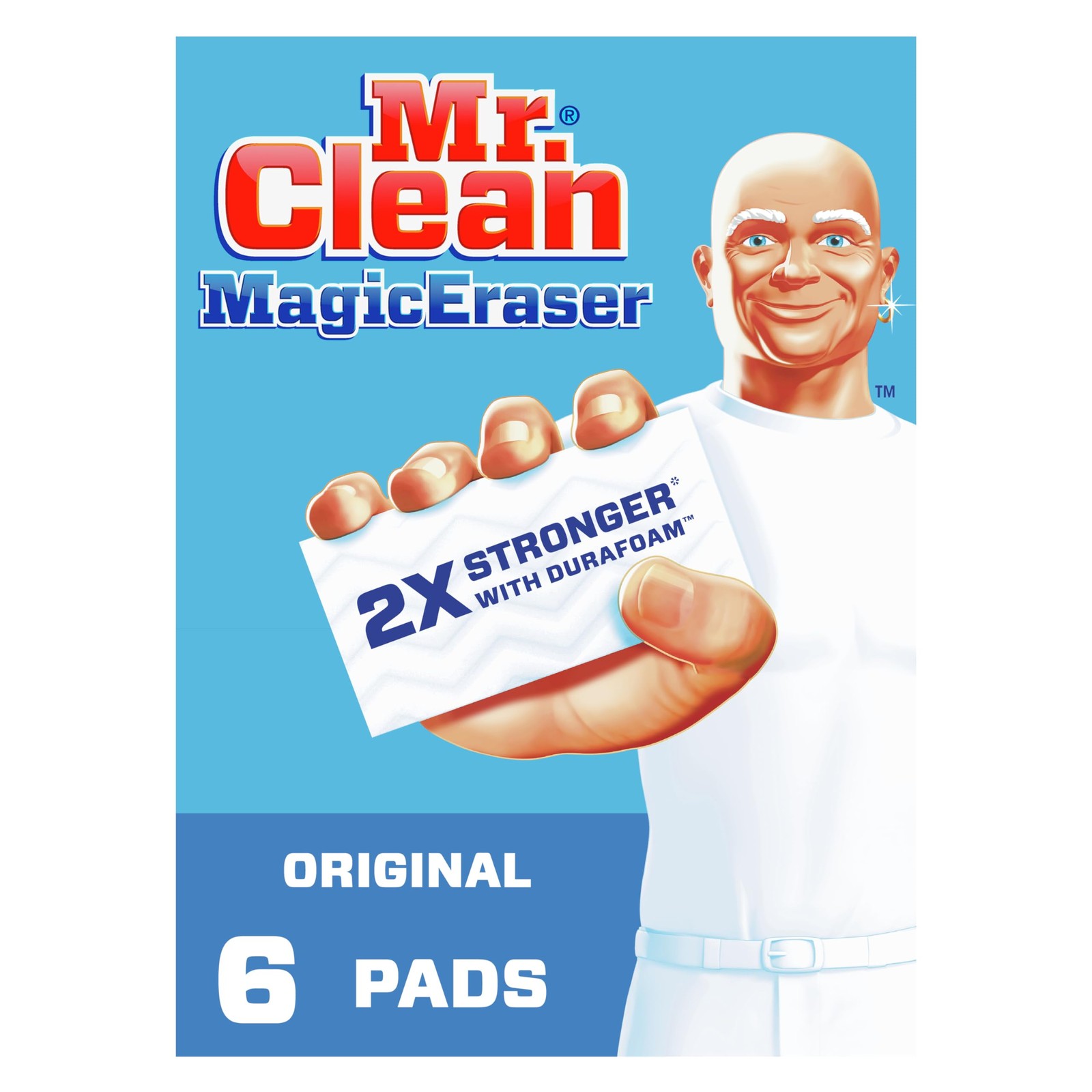 Mr. Clean Magic Eraser Original Cleaning Pads, 6 Count (Pack of 1), White