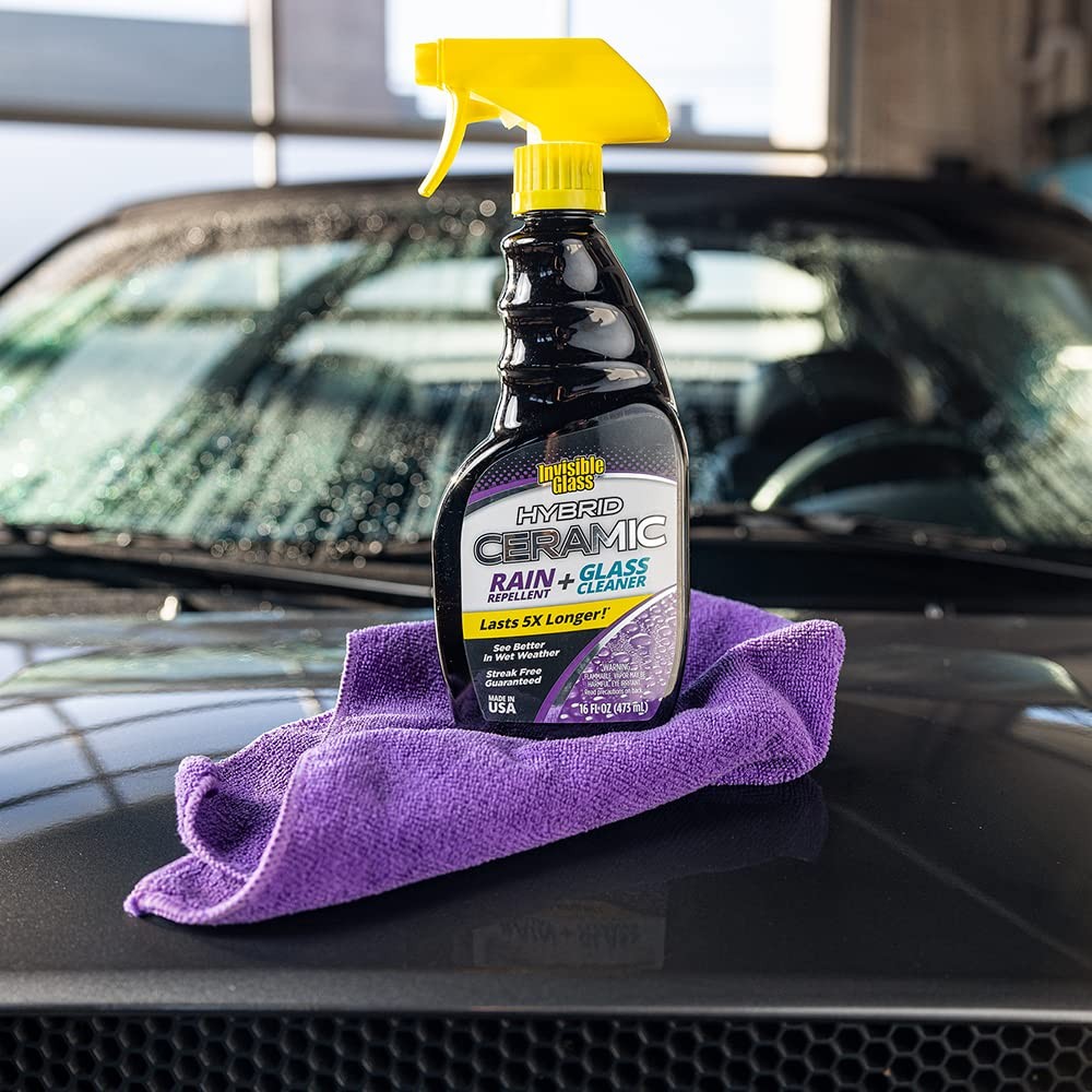 Hybrid Ceramic Rain Repellent & Glass Cleaner for Long-Lasting Clarity – 16 fl