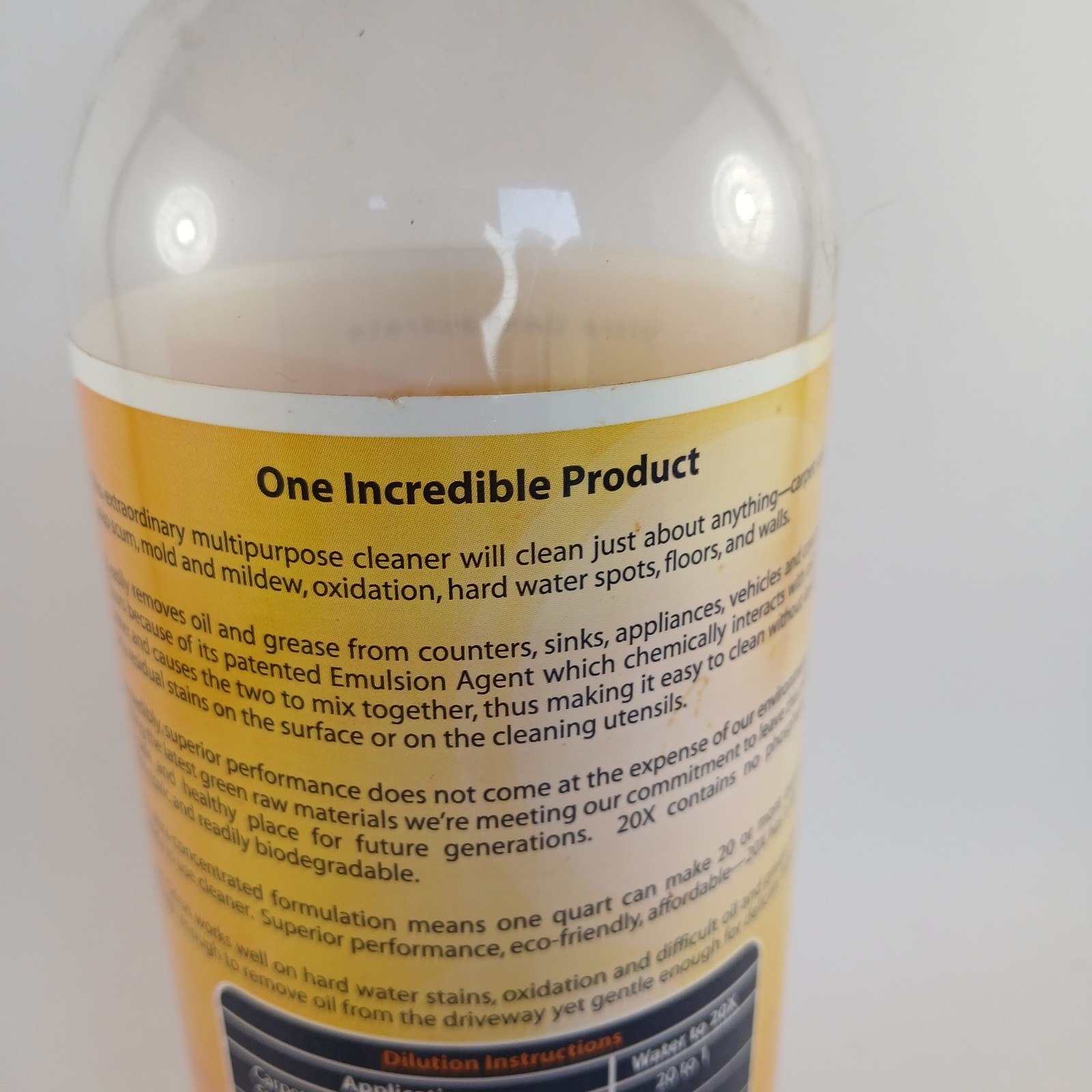 Advanage 20X Household Cleaner Concentrate Refill Citrus All Purpose 32 oz 3/4