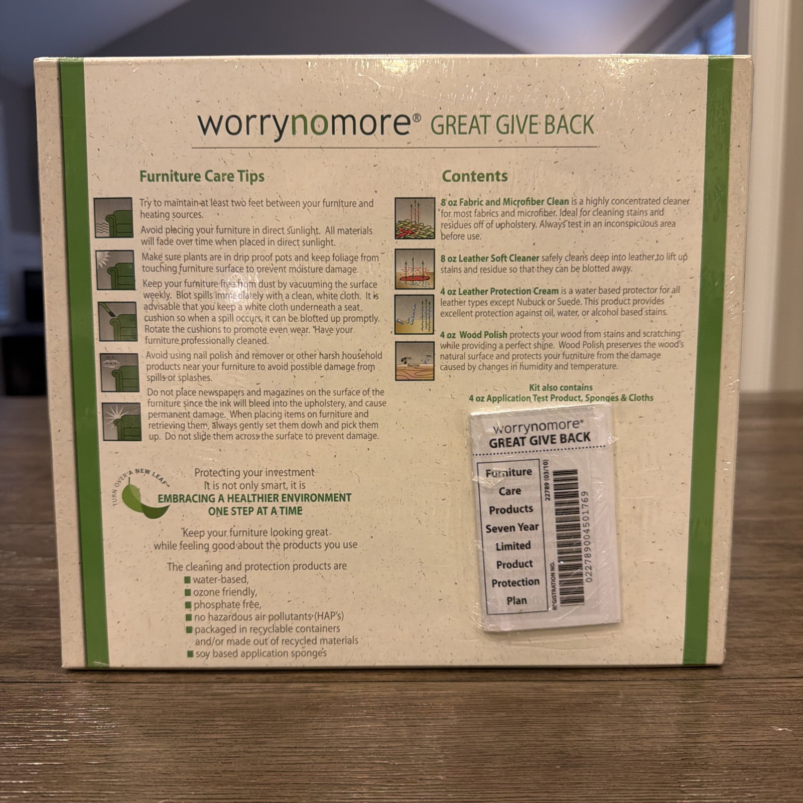 Worrynomore Worry No More Leather Microfiber Wood Furniture Care Cleaner Kit New
