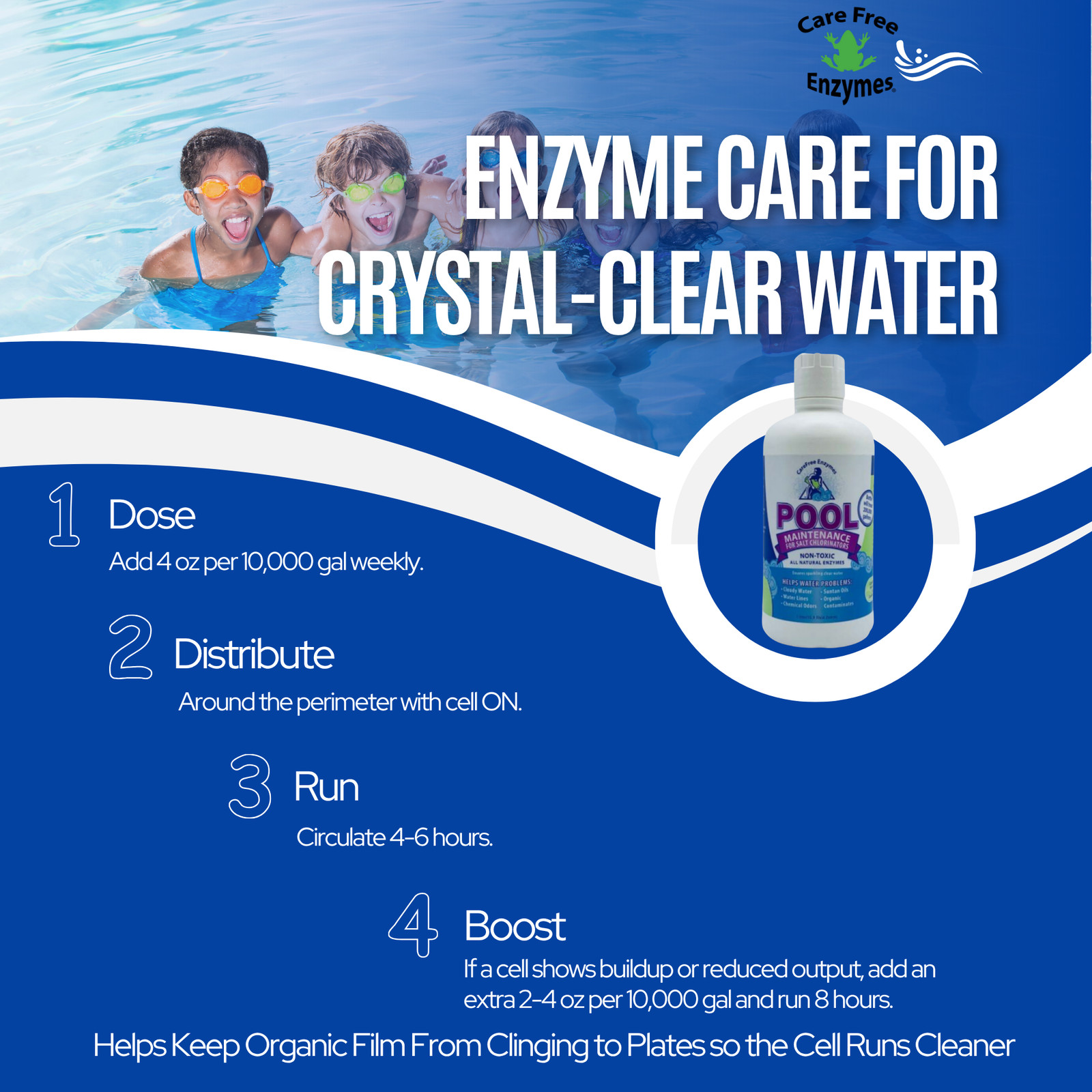 Weekly Enzyme Treatment for Salt Water Pools | Protects Salt Cell | Pool Mainten