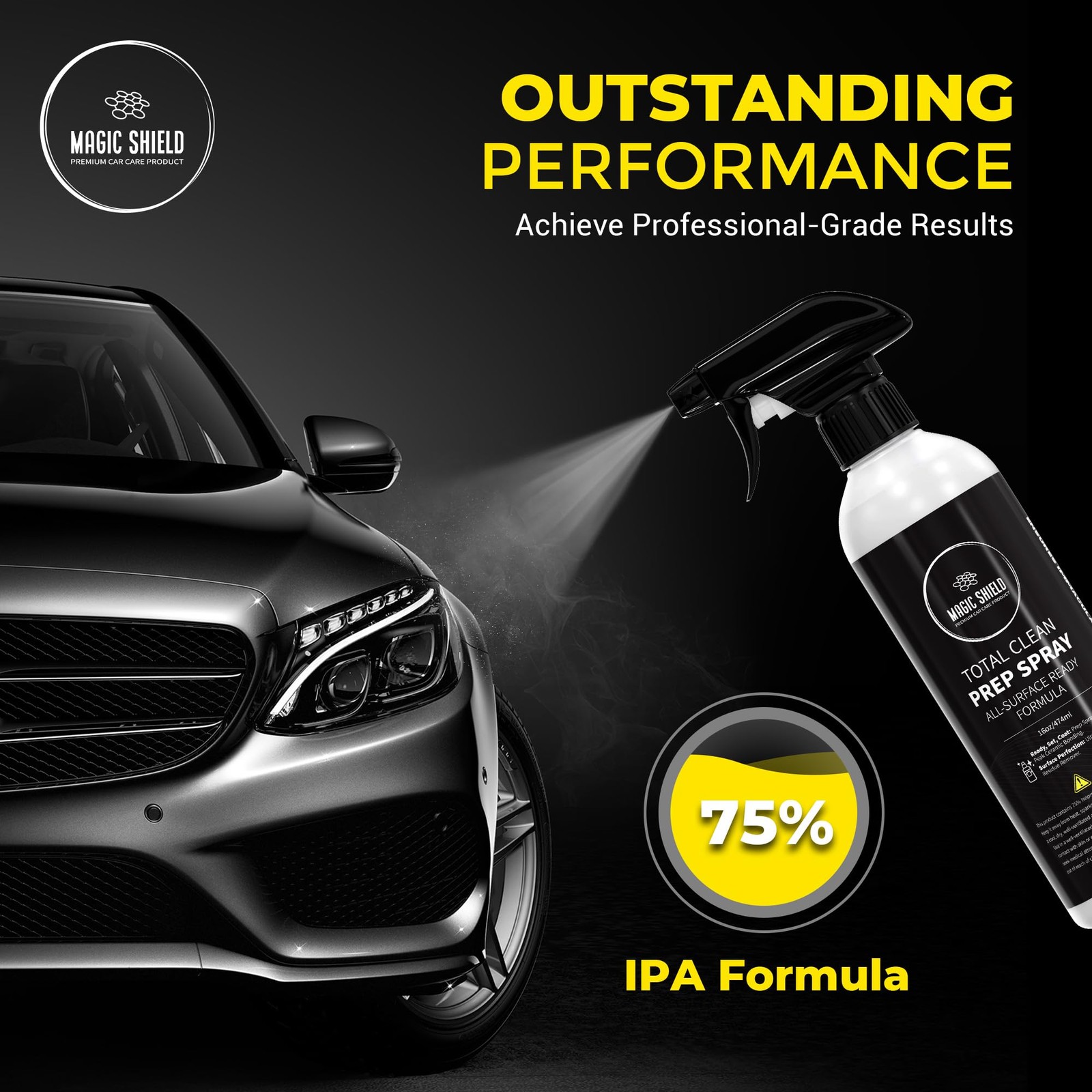Shield Prep Spray – Must Wash After Use | Ideal for Ceramic Coating Prep | Wa…