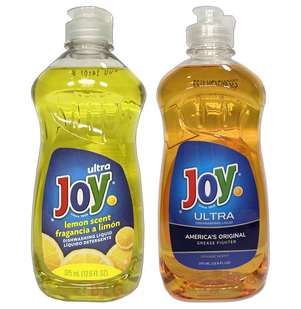 JOY LEMON & ORANGE Scented Dish Detergent Liquid Soaps Bundle Sale 12.6 oz-2Pack