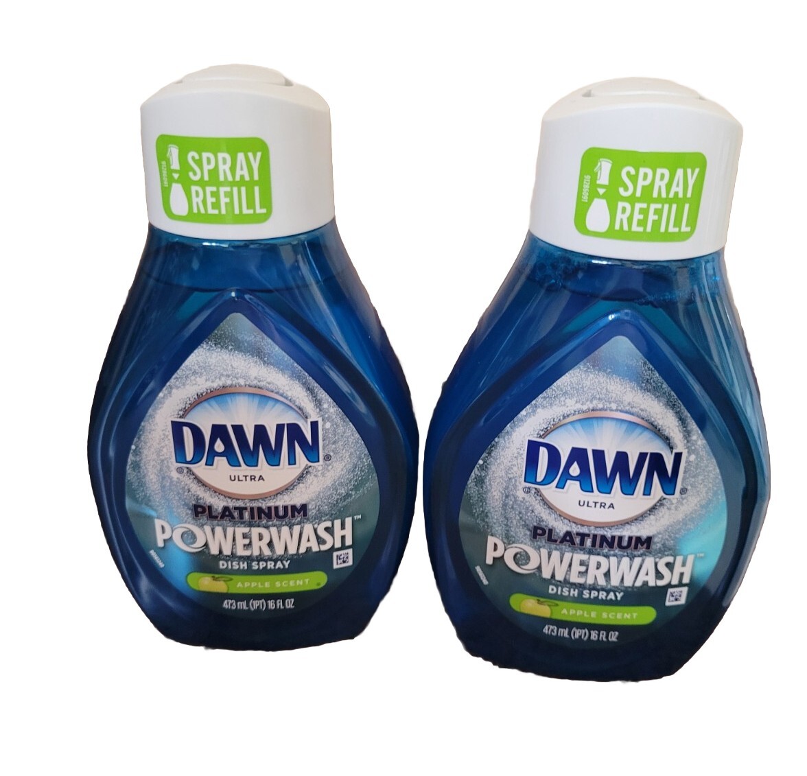 Lot Of 2 Dawn Ultra Platinum Powerwash Dish Spray Refill, Apple Scent, 16oz