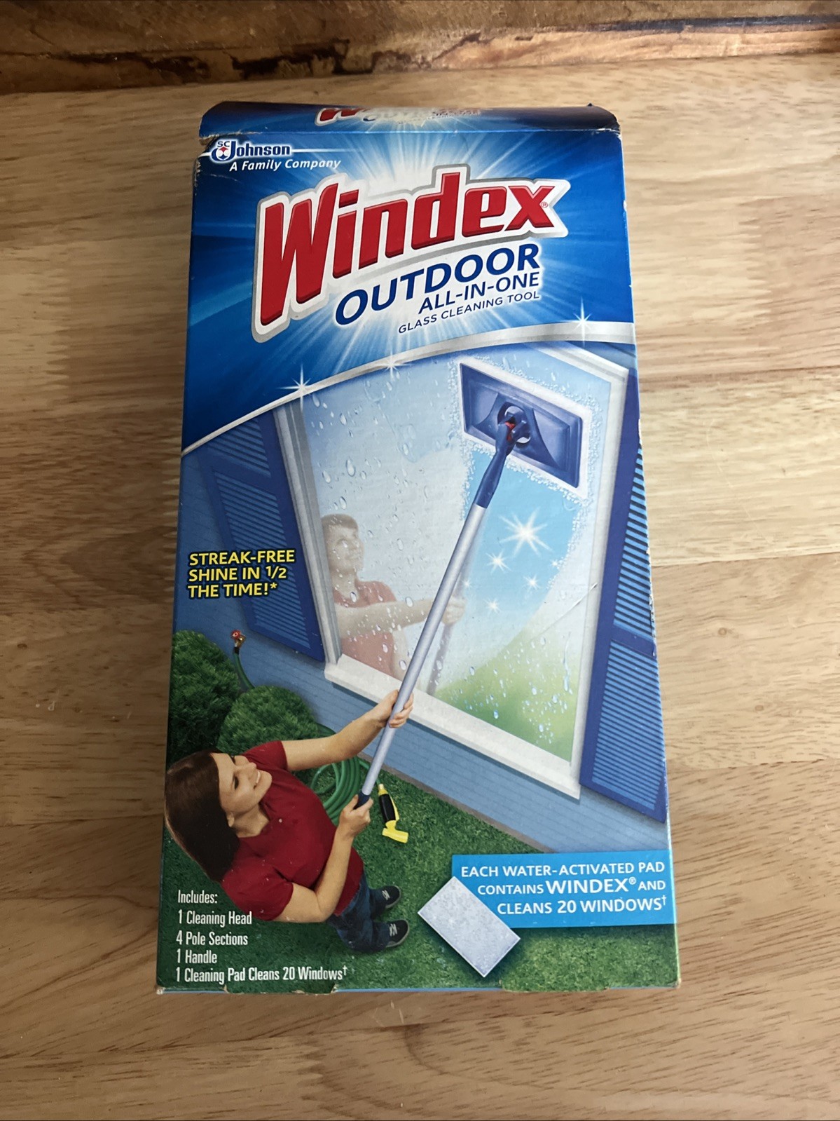 Windex Outdoor All In One Glass Window Cleaner Tool Starter Kit Open Box One Pad