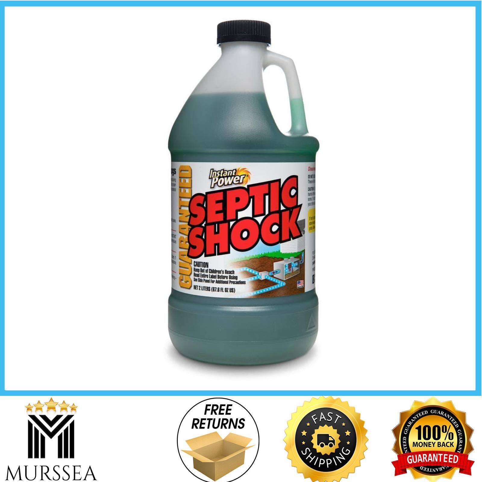 NEW Septic Shock 67.6 oz Improve Clogged Septic Systems Restores Rids of Odors