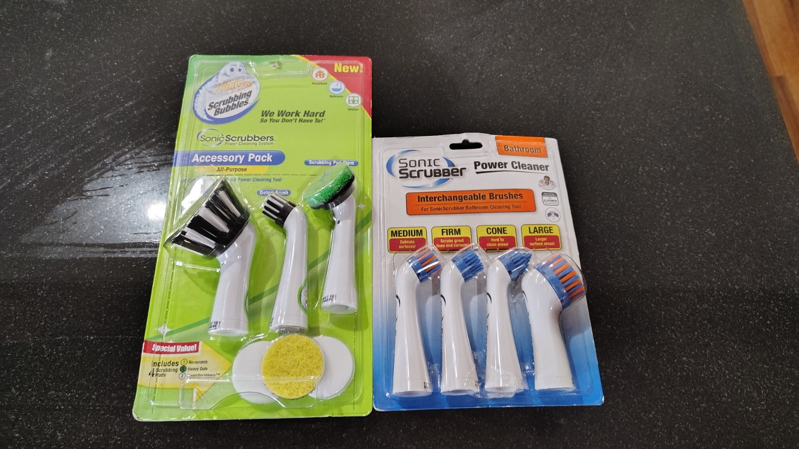 Lot of 2 Sonic Scrubber brushes new in package