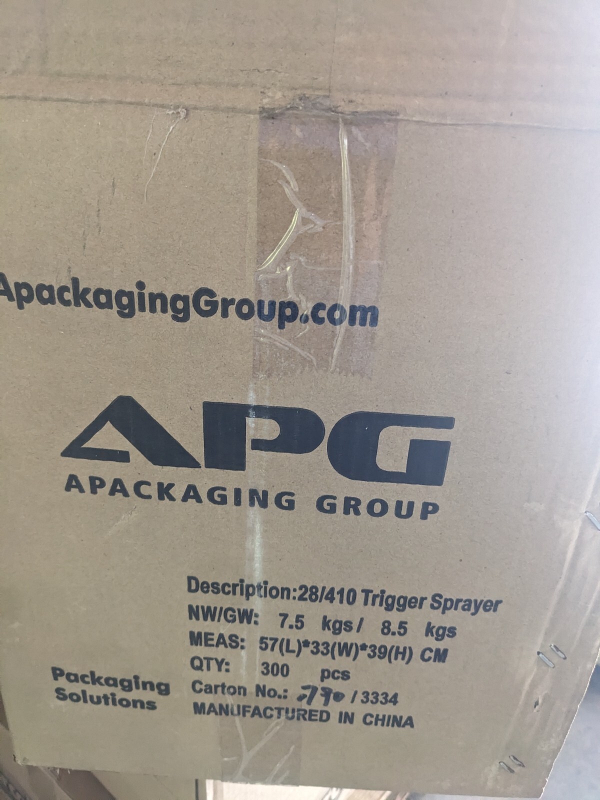 Trigger Sprayer Plastic APG-115-04-28410 White 300/CS