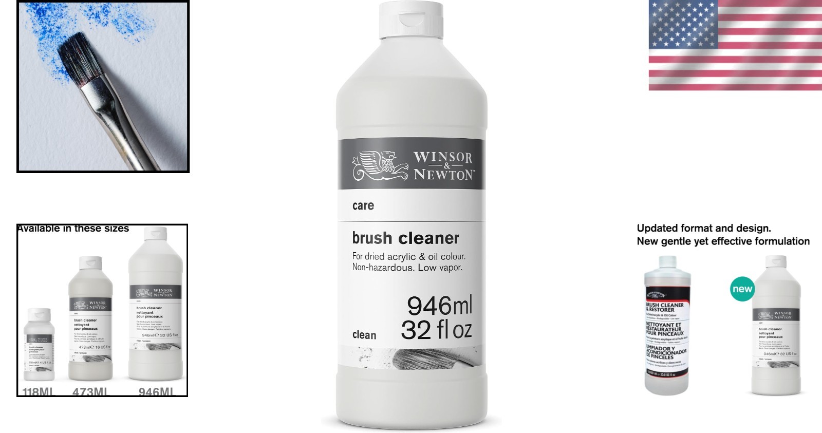 Brush Cleaner & Restorer 32 oz – Non-Toxic Formula