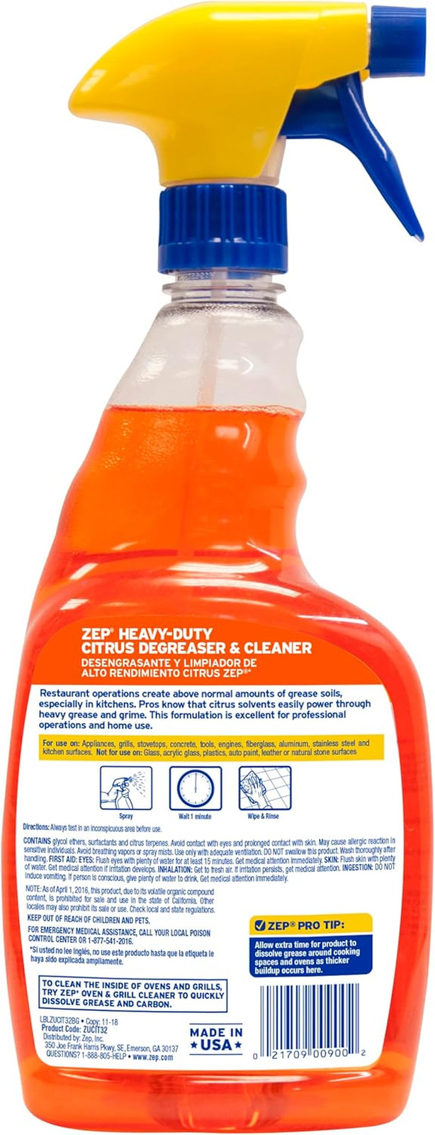 ZEP Heavy-Duty Citrus Degreaser 32 Ounces