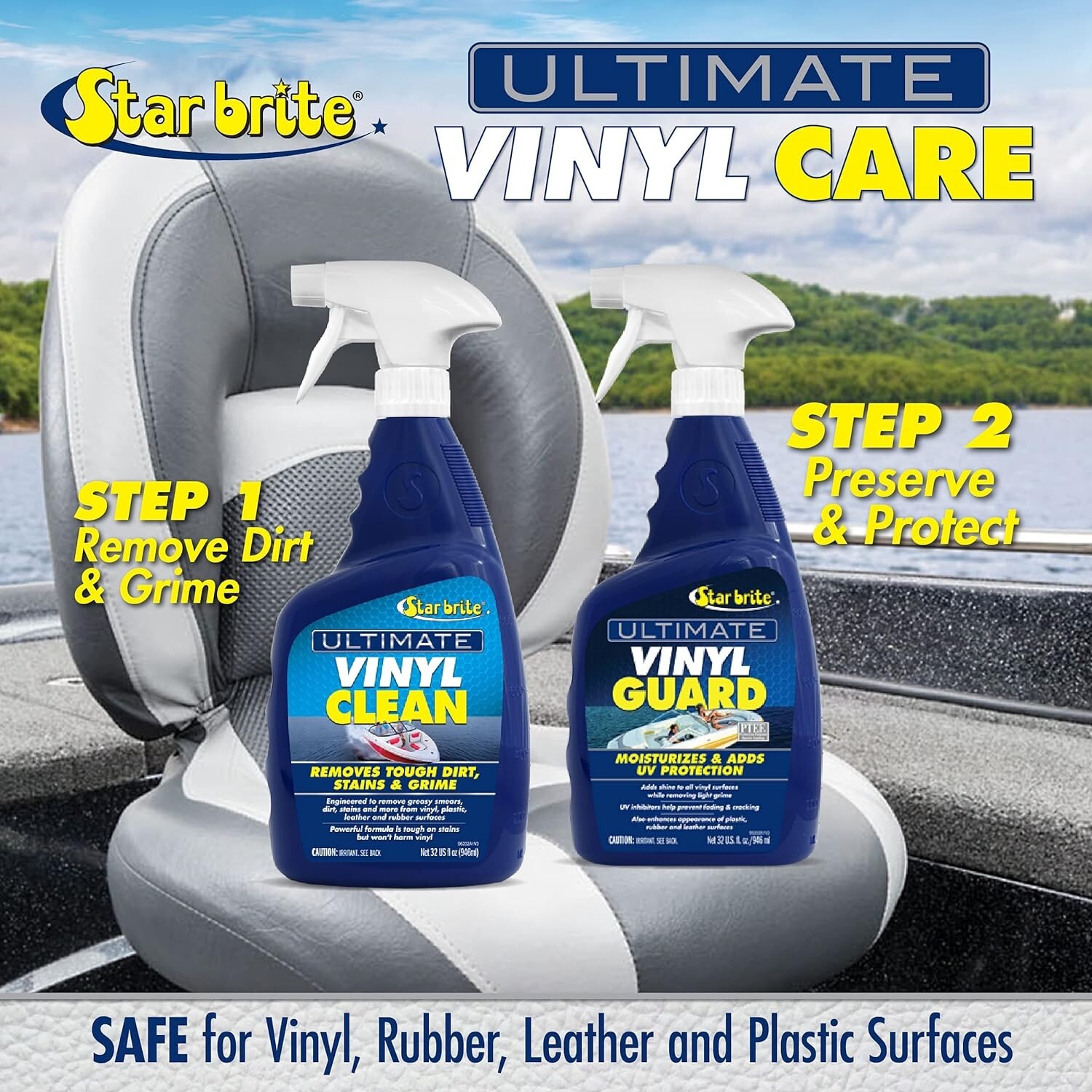 Ultimate Vinyl Guard w/ PTEF Adds UV Protection Car Motor StarBrite 95932 2 PACK