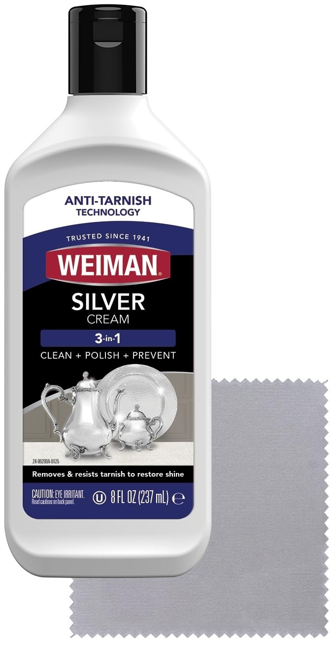 Silver Cleaner 8oz Liquid Polish & Restore Jewelry Tarnish Remover Non-Scratch
